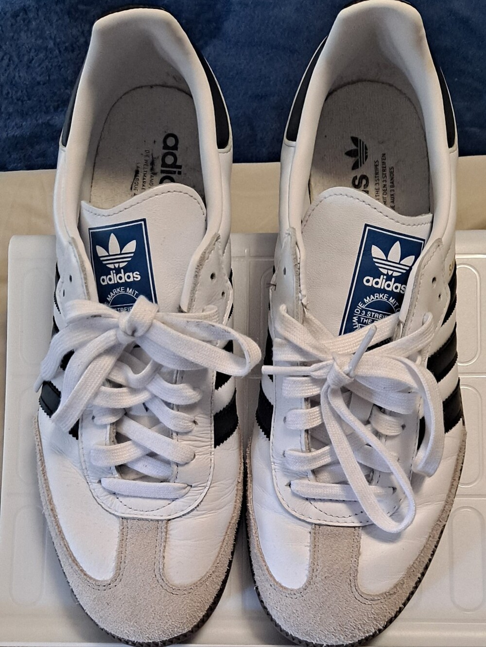 Adidas Womans White Black Samba Sneakers